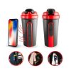 Blentra Mıknatıslı ve Telefon Tutuculu Shaker 750 ml Siyah Kırmızı – Shaker, Saklama Kabı ve Pillbox
