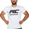 MuscleCloth Basic T-Shirt Beyaz – Erkek Spor Giyim