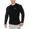 MuscleCloth Basic Uzun Kollu T-Shirt Siyah – Erkek Spor Giyim