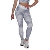 MuscleCloth Dora Kamuflaj Spor Tayt Beyaz – Fitness Aksesuarları