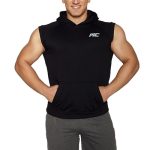 MuscleCloth Kapüşonlu Kolsuz Yelek Siyah – Erkek Spor Giyim