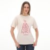 Napapijri S-Moreno Ss W Kadın T-Shirt Bej