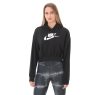 Nike W Nsw Club Flc Gx Crop Hdy Kadın Sweatshirt Siyah