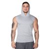Supplementler.com Kapüşonlu Kolsuz T-Shirt Gri – Erkek Spor Giyim