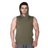 Supplementler.com Kapüşonlu Kolsuz T-Shirt Yeşil – Erkek Spor Giyim