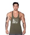 Supplementler.com Never Give Up Fitness Atleti Yeşil – Erkek Spor Giyim