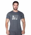 Supplementler.com Never Give Up T-Shirt Gri – Erkek Spor Giyim