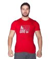 Supplementler.com Never Give Up T-Shirt Kırmızı – Erkek Spor Giyim