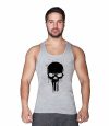 Supplementler.com Skull Tanktop Gri – Erkek Spor Giyim
