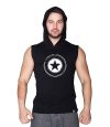 Supplementler.com Star Kapüşonlu Kolsuz T-Shirt Siyah – Erkek Spor Giyim