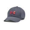 Under Armour Blitzing Adjustable Cap Şapka Gri Kırmızı – Erkek Spor Giyim