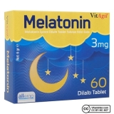 Allergo VitAgil Melatonin 3 Mg 60 Dilaltı Tablet
