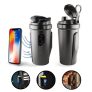 Blentra Mıknatıslı ve Telefon Tutuculu Shaker 750 ml Siyah – Shaker, Saklama Kabı ve Pillbox