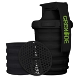 Grenade Shaker 600 mL Siyah – Shaker, Saklama Kabı ve Pillbox