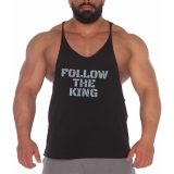 Kingsize Follow The King Antrenman Atleti Ön Baskılı Siyah – Erkek Spor Giyim