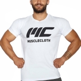 MuscleCloth Basic T-Shirt Beyaz – Erkek Spor Giyim