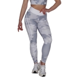 MuscleCloth Dora Kamuflaj Spor Tayt Beyaz – Fitness Aksesuarları