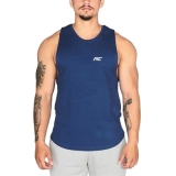 MuscleCloth Elite Kolsuz T-Shirt İndigo Mavi – Erkek Spor Giyim