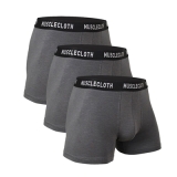 MuscleCloth Modal-X Boxer 3’Lü Paket Gri – Erkek Spor Giyim