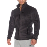 MuscleCloth Tam Fermuarlı Erkek Polar Antrasit – Erkek Spor Giyim