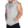 MuscleCloth Training Kapüşonlu Kolsuz T-Shirt Gri – Erkek Spor Giyim