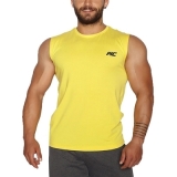 MuscleCloth Training Kolsuz T-Shirt Sarı – Erkek Spor Giyim