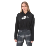 Nike W Nsw Club Flc Gx Crop Hdy Kadın Sweatshirt Siyah