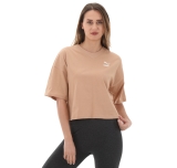 Puma Classıcs Oversized Tee Dusty Tan Kadın T-Shirt Kahve