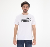 Puma Ess Logo Tee Erkek T-Shirt Beyaz
