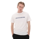 Skechers M Graphic Tee Big Logo T-Shirt Erkek T-Shirt Beyaz