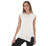 Skechers W Soft Touch Smart Detailed Tank T-Shirt Kadın Beyaz