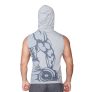 Supplementler.com Dumbell Arm Kapüşonlu Kolsuz T-Shirt Gri – Erkek Spor Giyim