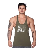 Supplementler.com Never Give Up Fitness Atleti Yeşil – Erkek Spor Giyim