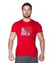 Supplementler.com Never Give Up T-Shirt Kırmızı – Erkek Spor Giyim