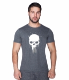 Supplementler.com Skull T-Shirt Gri – Erkek Spor Giyim