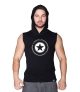 Supplementler.com Star Kapüşonlu Kolsuz T-Shirt Siyah – Erkek Spor Giyim