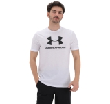 Under Armour Sportstyle Logo Ss Erkek T-Shirt Beyaz