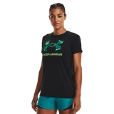 Under Armour Sportstyle Graphic Kadın Kısa Kollu T-Shirt Siyah Yeşil – Kadın Spor Giyim