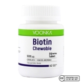 Voonka Biotin 5000 Mcg 62 Çiğneme Tableti
